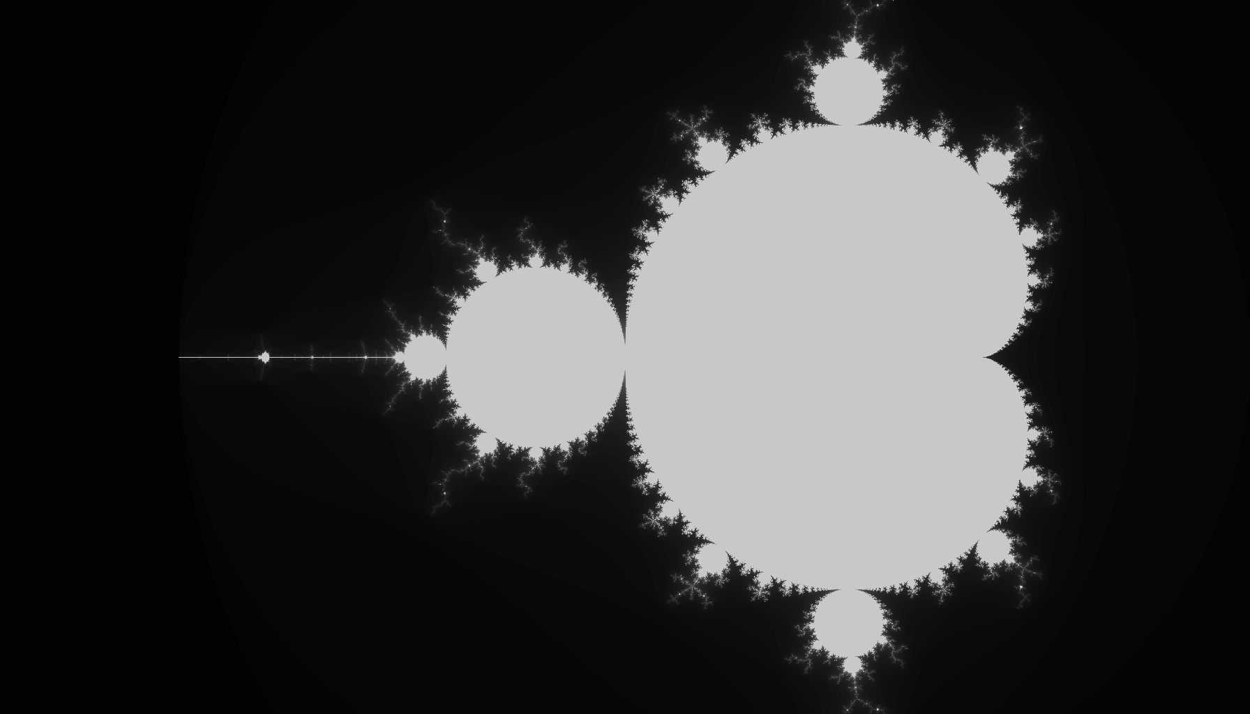 The Mandelbrot generated by the benchmark